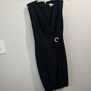 Calvin Klein Black Wrap Mini Dress